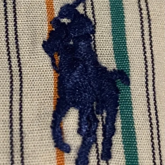 POLO RL GREEN & ORANGE FINE LINE LONG SLEEVE BUTTON DOWN SHIRT/SZ 2XL/PRE-OWNED - Picture 7 of 7